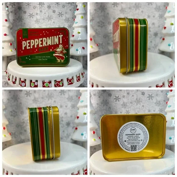 DW Home Christmas Seasons Greetings Tin Candle Trio - Peppermint & Candy Cane - Picture 4 of 8